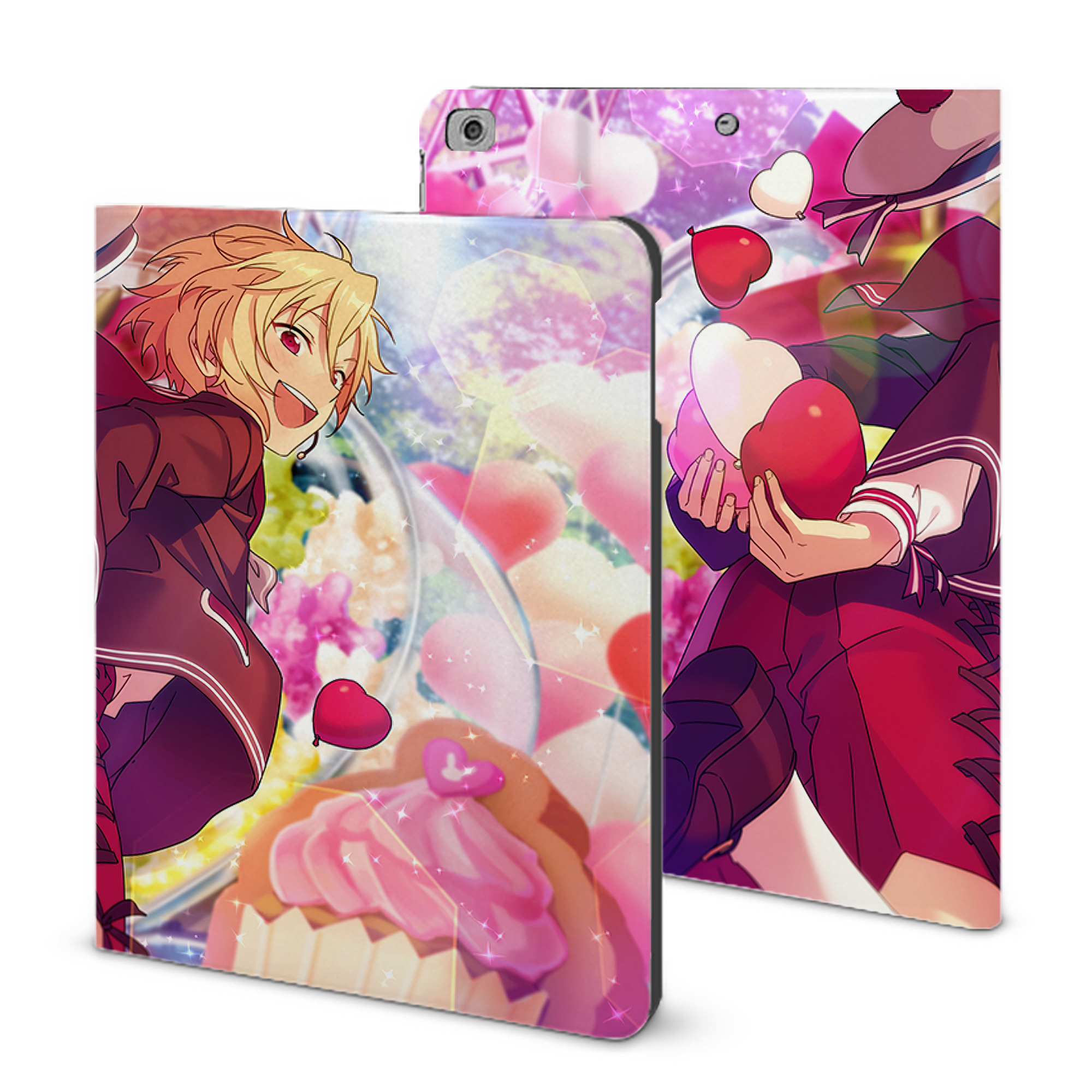 （画像用） あんさんぶるスターズ! Ensemble Stars IPad ケース ブック型 PUレザー TPU 耐衝撃 軽量 薄型 ペン収納なし 全面保護 IPad 各モデル対応